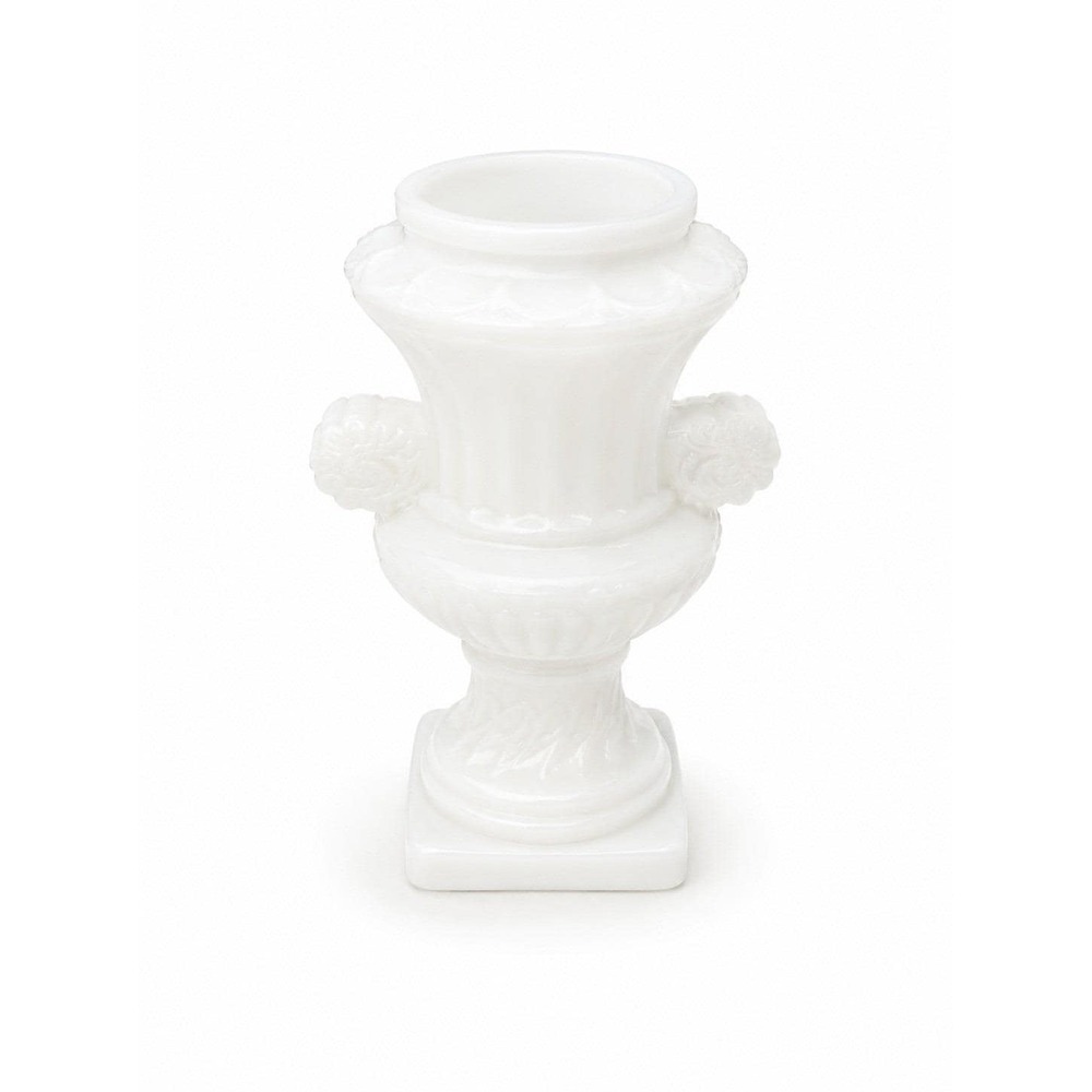 Vintage Avon Milk Glass Urn Vase 1970s Grecian Bath Bottle Planter Decor